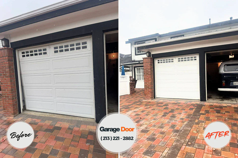 Before and after: garage door repair Lake City, AR